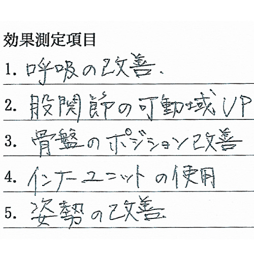 効果測定／腰痛改善のポイント