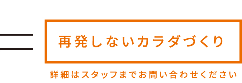 再発防止プログラム2安城で本当の治療を【すずき接骨院】スポーツ傷害から交通事故治療、慢性痛の回復まであらゆる痛みに対して施術可能です。ダイエットのためのパーソナルトレーニングやキッズトレーニングもお任せください！